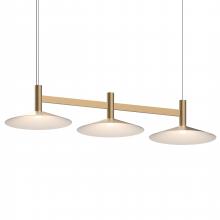  1783.14-CON - 3-Light Linear Pendant w/Shallow Cone Shades