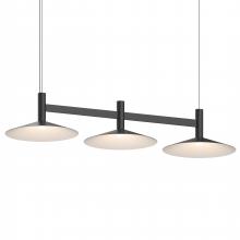  1783.25-CON - 3-Light Linear Pendant w/Shallow Cone Shades