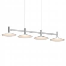  1784.16-CON - 4-Light Linear Pendant w/Shallow Cone Shades