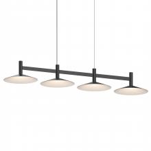  1784.25-CON - 4-Light Linear Pendant w/Shallow Cone Shades