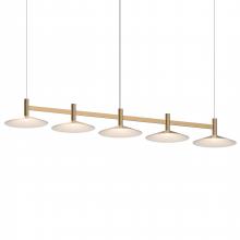  1785.14-CON - 5-Light Linear Pendant w/Shallow Cone Shades