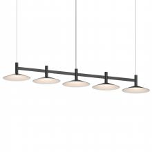  1785.25-CON - 5-Light Linear Pendant w/Shallow Cone Shades