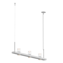 Sonneman 20QWL04B - 4&#39; Linear LED Pendant with Clear w/Cone Uplight Trim
