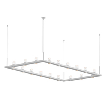 Sonneman 20QWR48B - 4&#39; x 8&#39; Rectangle LED Pendant with Clear w/Cone Uplight Trim