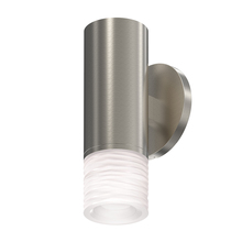 Sonneman 3052.13-FN25 - 3&#34; One-Sided LED Sconce w/ Etched Ribbon Glass Trim and 25° Narrow Flood Lens