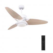 Carro USA DC523B-L12-WT-1 - Maddox 52'' Ceiling Fan with Remote, Light Kit Included