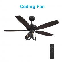 Carro USA VC525D-L31-BF-1 - Huntley 52-inch Ceiling Fan with Remote, Light Kit Included