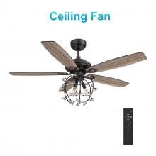 Carro USA VC525D-L61-BG-1 - Huntley 52-inch Ceiling Fan with Remote, Light Kit Included