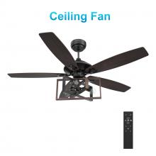 Carro USA VC525D1-L61-BG-1 - Karson 52-inch Ceiling Fan with Remote, Light Kit Included
