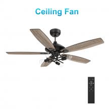Carro USA VC525D1-L72-BG-1 - Karson 52-inch Ceiling Fan with Remote, Light Kit Included