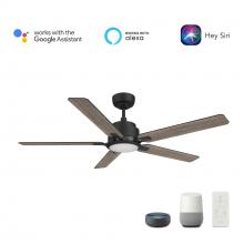 Carro USA VS605J-L12-BG-1 - Espear 60-inch Smart Ceiling Fan with Romote, Light Kit Included, Works with Google Assistant, Amazo