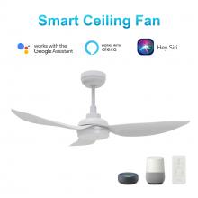 Carro USA VS453V-L12-W1-1 - Daffodil 45-inch Smart Ceiling Fan with Remote, Light Kit Included, Works with Google Assistant, Ama