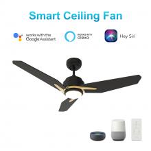 Carro USA VS483J3-L11-B2-1G - Tracer 48-inch Smart Ceiling Fan with Remote, Light Kit Included, Works with Google Assistant, Amazo