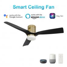 Carro USA VS483P-L12-G2-1-FM - Spezia 48-inch Indoor/Damp Rated Outdoor Smart Ceiling Fan, Dimmable LED Light Kit & Remote Control,
