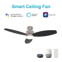  VS483Q-L12-S2-1 - Trento 48-inch Smart Ceiling Fan with Remote, Light Kit Included, Works with Google Assistant, Amazo