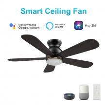 Carro USA VS485Q-L12-BG-1-FM - Dubois 48&#39;&#39; Smart Ceiling Fan with Remote, Light Kit Included?Works with Google Assistant an