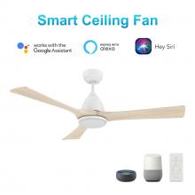 Carro USA VS523A2-L12-WM1-1 - Perry 52'' Smart Ceiling Fan with Remote, Light Kit Included?Works with Google Assistant and