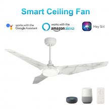  VS523B-L12-W7-1 - Kaj 52-inch Indoor/Outdoor Smart Ceiling Fan, Dimmable LED Light Kit & Remote Control, Works with Go