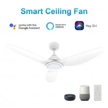  VS523K-L12-W1-1 - Cranston 52-inch Smart Ceiling Fan with Remote, Light Kit Included, Works with Google Assistant, Ama