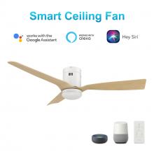  VS523P-L22-WQ-1-FM - Spezia 52-inch Indoor/Damp Rated Outdoor Smart Ceiling Fan, Dimmable LED Light Kit & Remote Control,