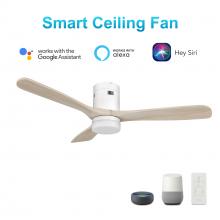 Carro USA VS523P3-L12-WM1-1-FM - Labelle 52'' Smart Ceiling Fan with Remote, Light Kit Included?Works with Google Assistant a