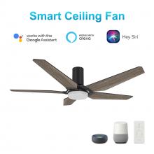 Carro USA VS525B-L22-BS-1-FM - Woodrow 52-inch Smart Ceiling Fan with Remote, Light Kit Included, Works with Google Assistant, Amaz