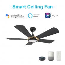 Carro USA VS525B3-L22-B2-1G - Winston 52-inch Smart Ceiling Fan with Remote, Light Kit Included, Works with Google Assistant, Amaz