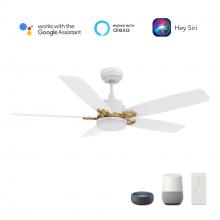 Carro USA VS525B4-L12-W1-1G - Peyton 52&#39;&#39; Smart Ceiling Fan with Remote, Light Kit Included?Works with Google Assistant an