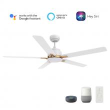 Carro USA VS525J-L12-W1-1G - Espear 52'' Smart Ceiling Fan with Remote, Light Kit Included?Works with Google Assistant an