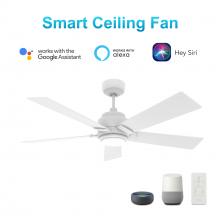  VS525J1-L11-W1-1 - Ascender 52-inch Smart Ceiling Fan with Remote, Light Kit Included, Works with Google Assistant, Ama