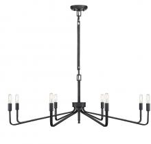  1-6400-8-190 - Salem 8-Light Chandelier in Forged Iron