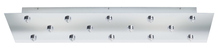Stone Lighting CPEJRT14PNLED - Canopy Low Voltage Rectangular 14 Light 9&#34;X31&#34; EZ Jack Polished Nickel for LED