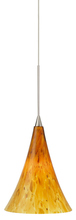 Stone Lighting PD165AMBZX3M - Pendant Belle Amber Bronze GY6.35 Xenon 35W Monopoint Canopy