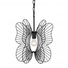  330P01BL - Monarch Butterfly 1-Lt Pendant - Black