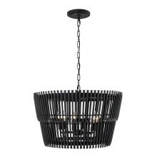  355P06SCB - Apollo 6-Lt Pendant - Carbon