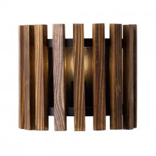  387W01MBW - Suratto 1-Lt   Sconce - Matte Black/Medium Walnut