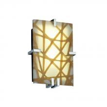 Justice Design Group 3FRM-5551-CONN-CROM - Clips Rectangle Wall Sconce (ADA)
