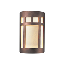 Justice Design Group CER-5345W-ANTC - Small ADA Prairie Window LED Wall Sconce - Open Top & Bottom (Outdoor)