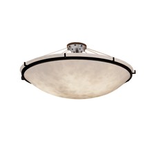 Justice Design Group CLD-9687-35-DBRZ - 48&#34; Round Semi-Flush Bowl w/ Ring