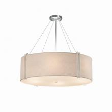 Justice Design Group FAB-9514-WHTE-CROM - Reveal 36&#34; Drum Pendant