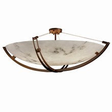 Justice Design Group FAL-9719-35-DBRZ - 60&#34; Semi-Flush Bowl w/ Crossbar