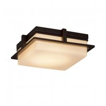 Justice Design Group FSN-7560W-OPAL-DBRZ - Avalon 10&#34; Small LED Outdoor Flush-Mount