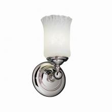 Justice Design Group GLA-8521-16-WHTW-CROM - Tradition 1-Light Wall Sconce