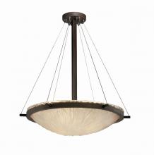 Justice Design Group GLA-9692-35-WTFR-DBRZ - 24&#34; Round Pendant Bowl w/ Ring