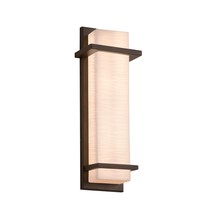 Justice Design Group PNA-7612W-WAVE-DBRZ - Monolith 14&#34; ADA LED Outdoor/Indoor Wall Sconce