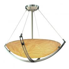 Justice Design Group PNA-9721-35-BMBO-NCKL - 18&#34; Pendant Bowl w/ Crossbar