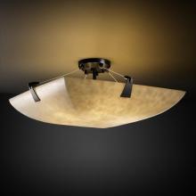 Justice Design Group CLD-9631-25-DBRZ - 18&#34; Semi-Flush Bowl w/ Tapered Clips