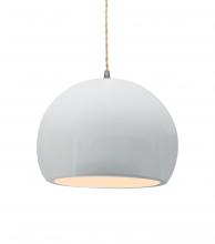  CER-6533-WTWT-NCKL-BEIG-TWST-LED1-700 - Medium Globe LED Pendant