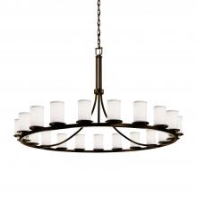  FAB-8716-10-WHTE-DBRZ - Dakota 21-Light 1-Tier Ring Chandelier