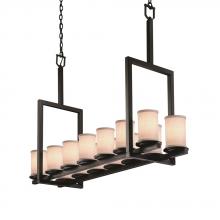  FAB-8764-10-WHTE-MBLK - Dakota 14-Light Bridge Chandelier (Tall)